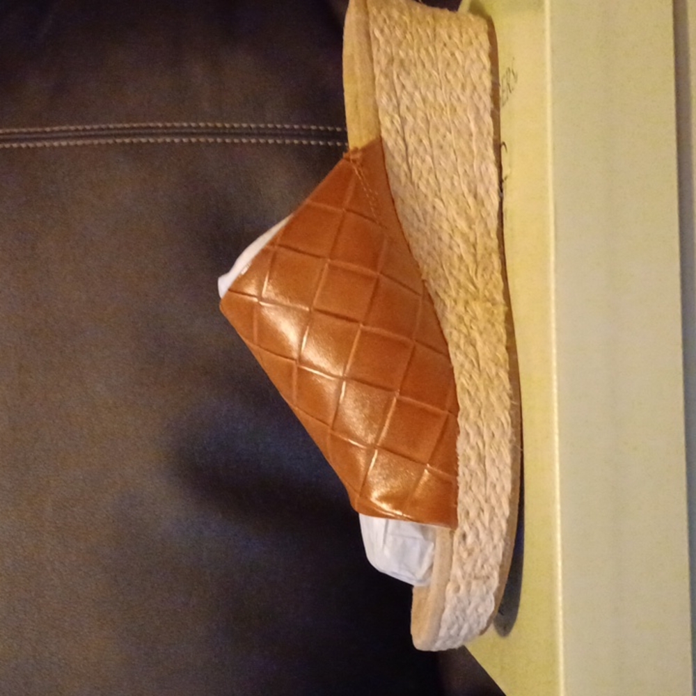 Wedges Cognac 9.5 medium